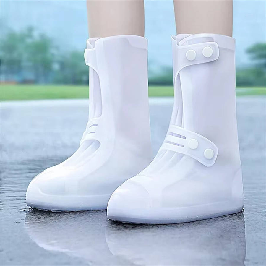 M - XANES 1 Pair Rain Boot Bicycle Shoe Covers Waterproof Silicone High Top Non-slip Shoes Protector