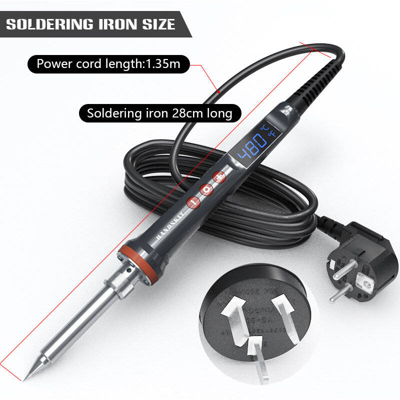 US Plug - HANDSKIT 927 200W Soldering Iron Automatic Sleep Thermal Control Soldering Iron Tin Wire S