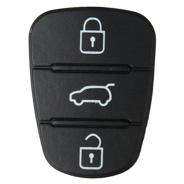 3 Button Remote Key Fob Case Shell Rubber Pad For Hyundai I10 I20 I30 Flip Key