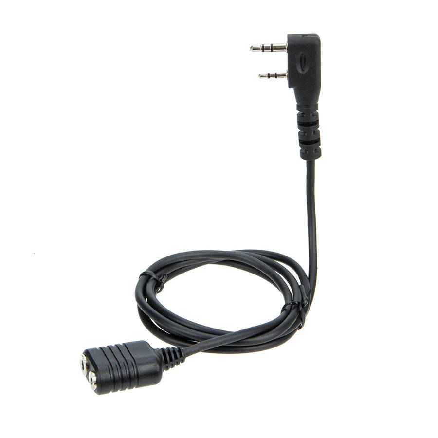 1M K type 2 Pin Speaker Mic Headset Earpiece Extension Cord Cable for BaoFeng UV-5R BF-888s Walkie T