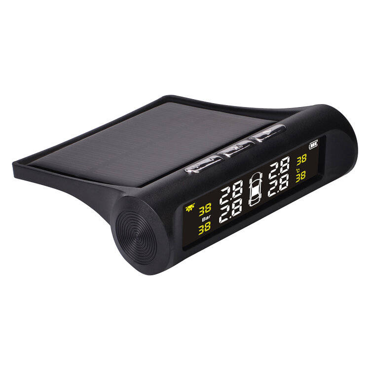 Solar Power TPMS Car Tire Pressure Alarm Monitor System Auto Security External Sensor Tyre Pressure