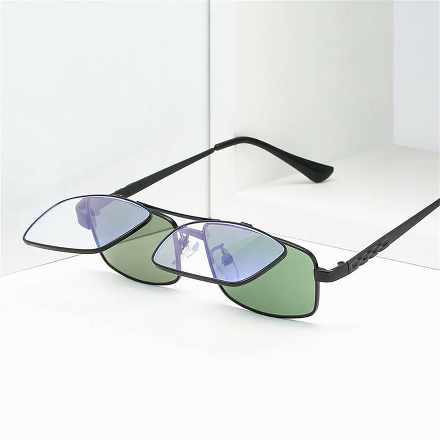 +150 - Flip Cover Sunglasses Reading Glasses Multifunctional 180-degree Up Down Design HD Anti-blue
