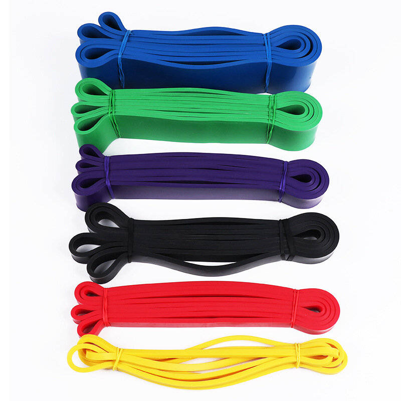 Red - KALOAD 1PCS 15-35lbs Resistance Band Heavy Duty Latex Elastic Band Strength Exercise Auxiliary