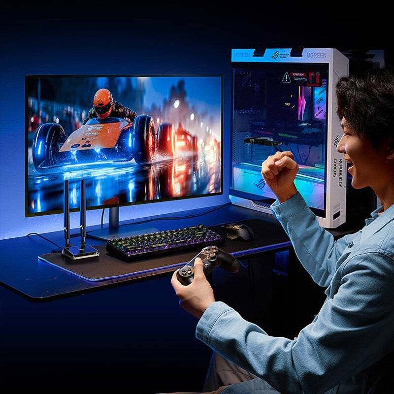 Black - UGREEN CM822 Wi-Fi 7 Gaming Wireless Network Card PCIe Card bluetooth 5.4 Adapter 46Gbps Spe
