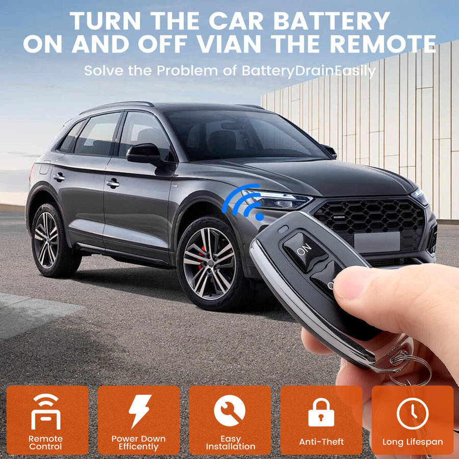 1 - 12V 24V 240A Wireless Remote Battery Disconnect Switch Automatic Cut-Off Low Power Consumption L