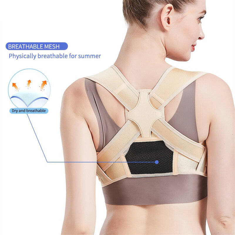 L/XL - PRANASH X2 Upgraded Posture Corrector Adjustable Back Support Belt Spine Back Shoulder Brace