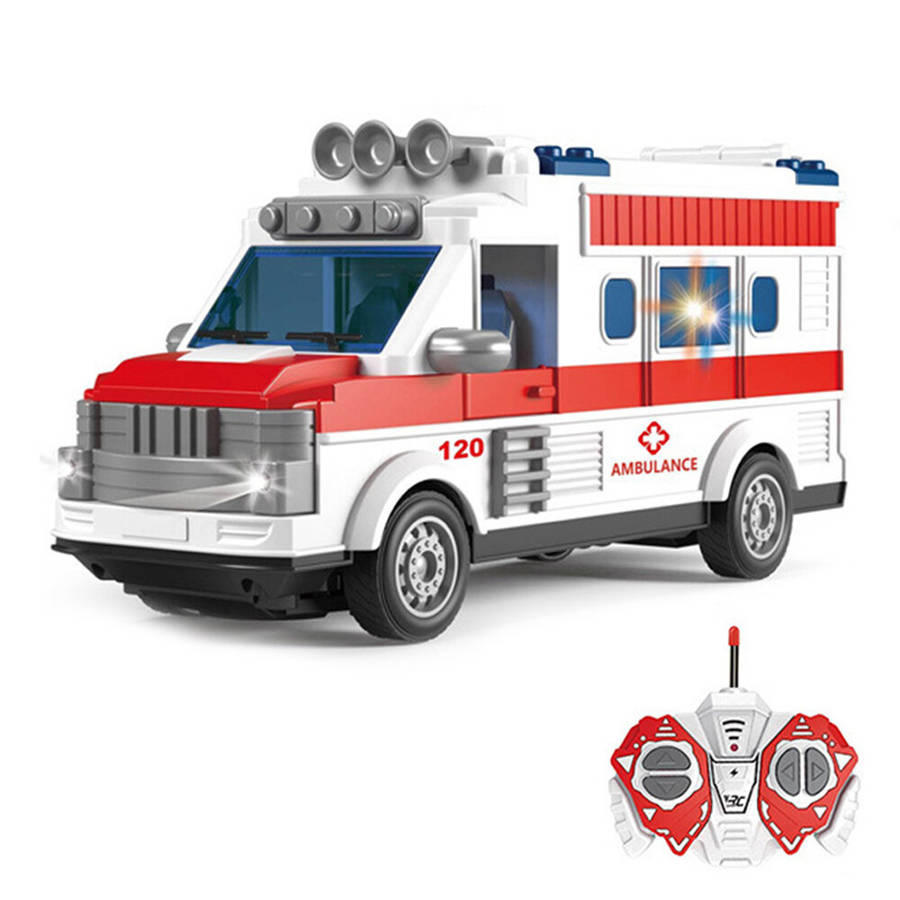 Red Bus - QH204 1/30 4CH 27HZ RC Car Mini Bus Chinese Vintage Classic School Bus Ambulance Toys For