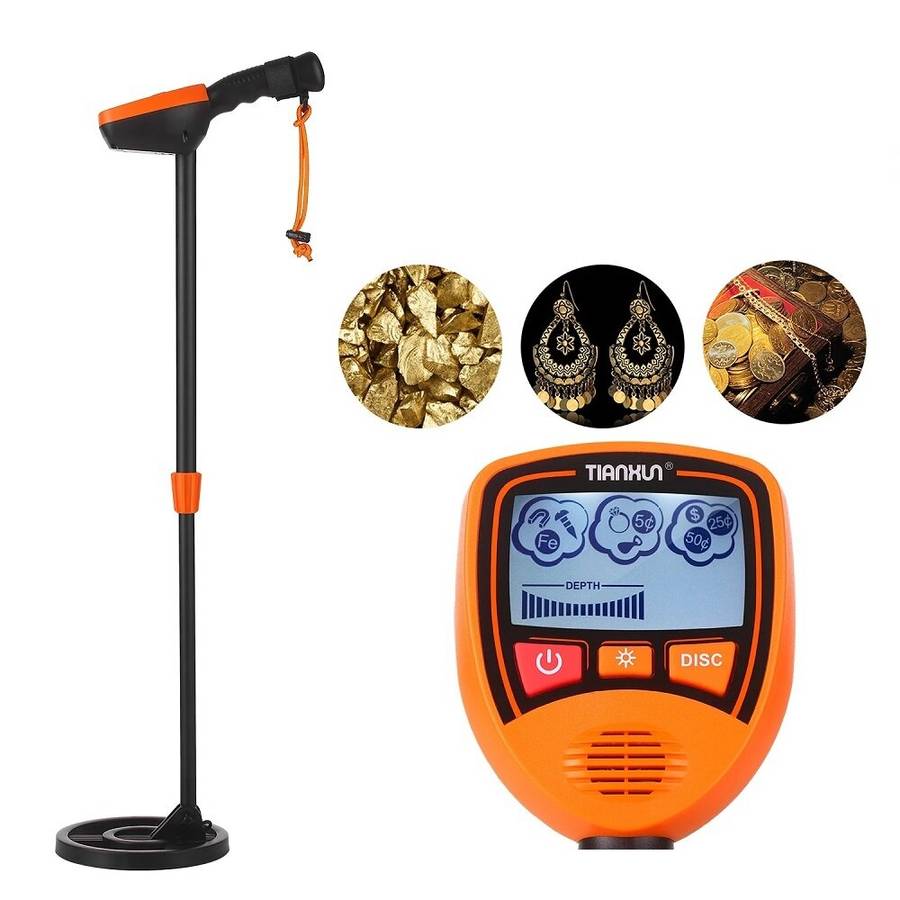 Md1012 Lcd Display Metal Detector Pinpointer Waterproof Search Coil Metal Finder Treasure Hunter Gol