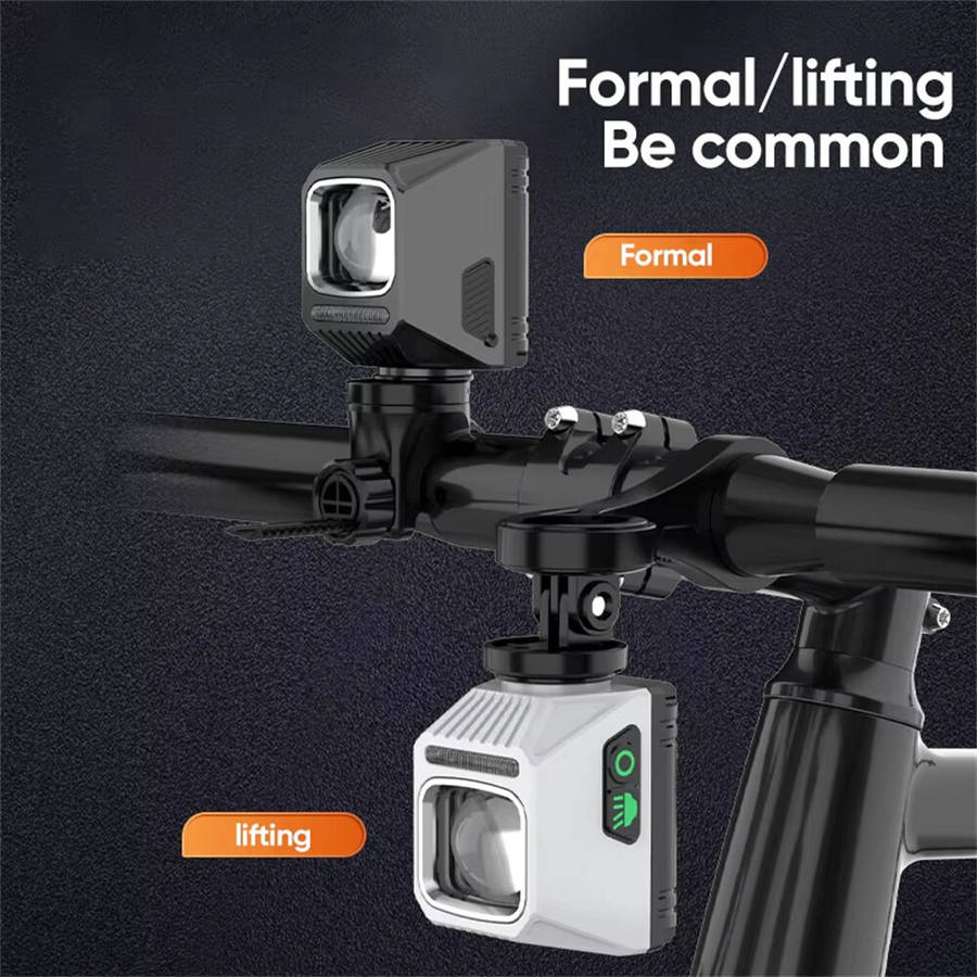 White - BIKIGHT Portable Hanging Bicycle Headlight Adjustable High Low Beam Anti-glare Waterproof Ty