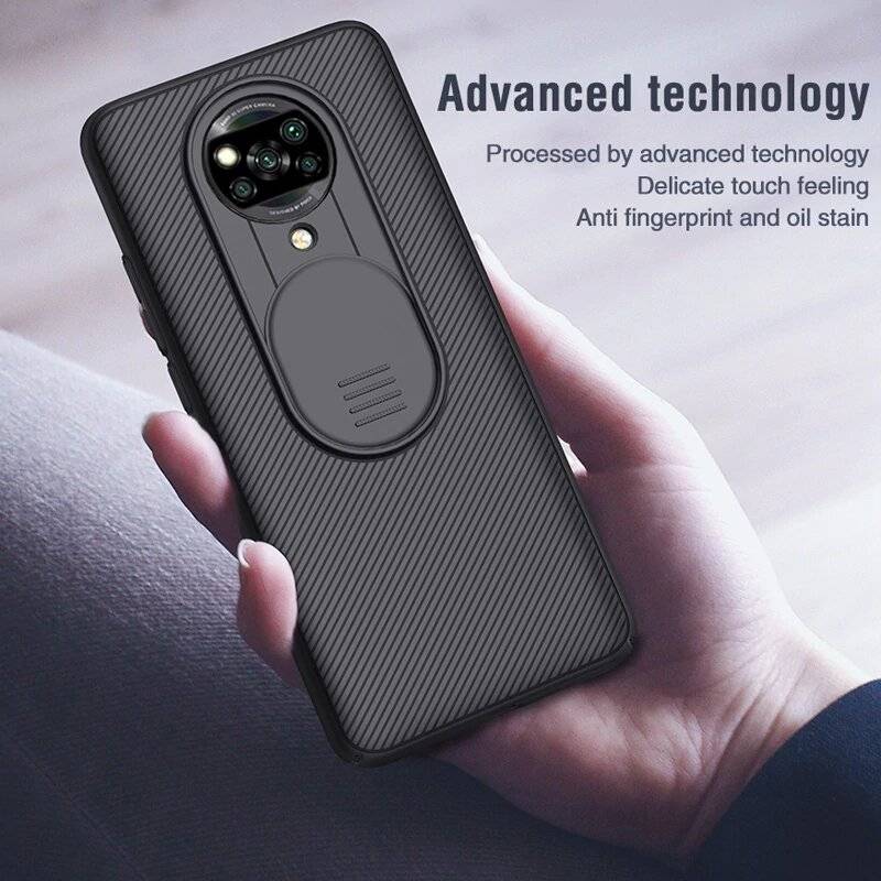 Nillkin For Poco X3 Pro /  Poco X3 Nfc Case Bumper With Slide Lens Cover Shockproof Anti-Scratch Tpu