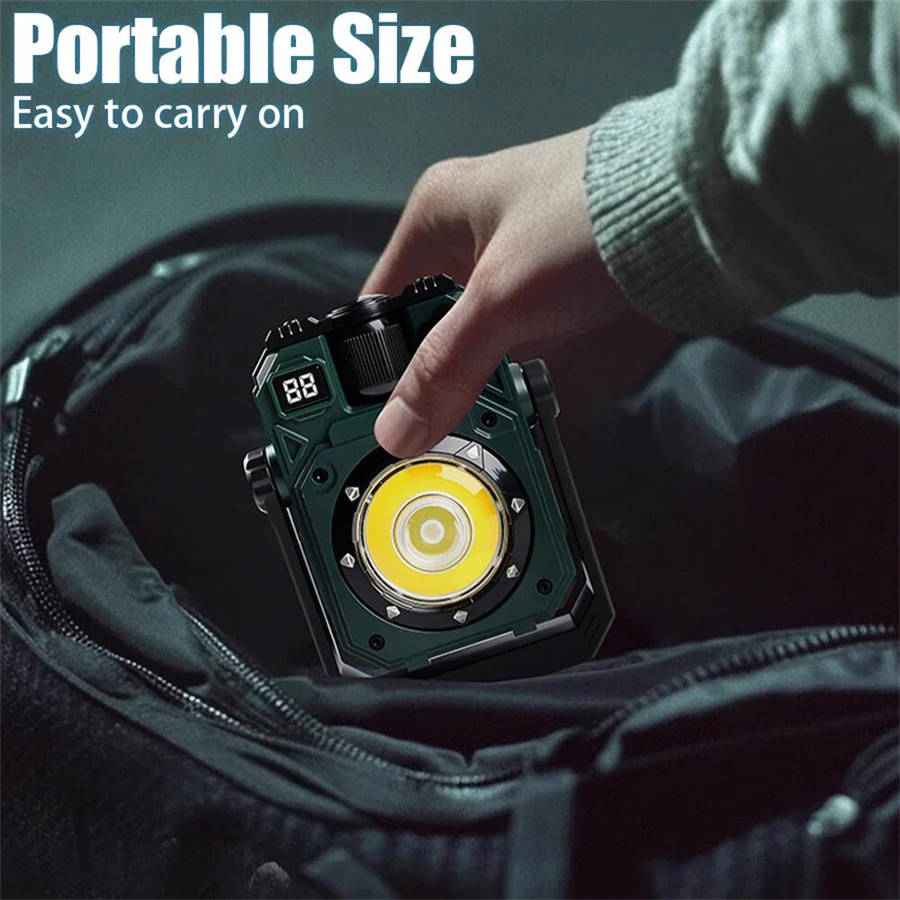 Green - IPRee Solar Camping Lamp with Magnet & Adjustable Bracket 5 Modes Outdoor Waterproof Lantern