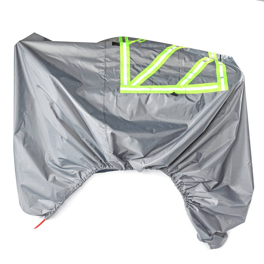 Grey - Protective Cover With Reflective Sign 2-3 Bikes For Motorhome Bike Waterproof Sunscreen