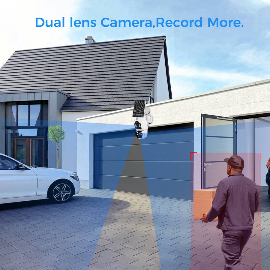 Hiseeu WTDS803 6MP Pixels Solar Powered Dual Lens Wireless WIFI IP Camera with Color Night Vision PI