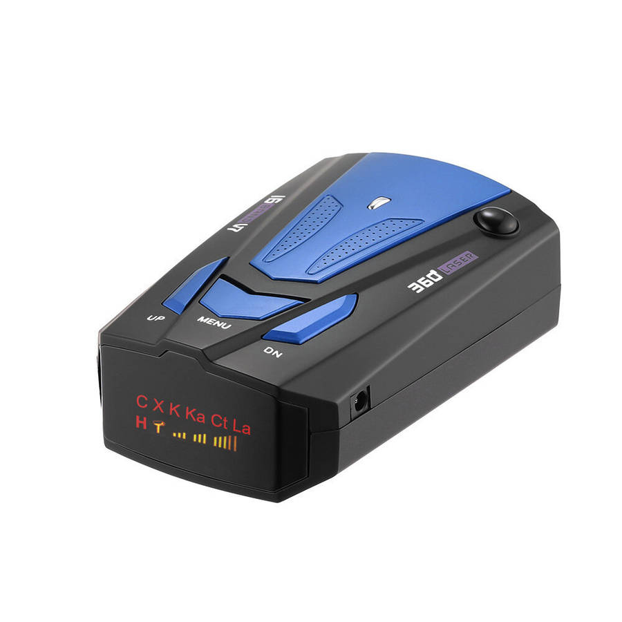 Red - Laser Radar Detector Long Range Detection 360 Degree Speed Monitoring with Voice Alerts, Easy