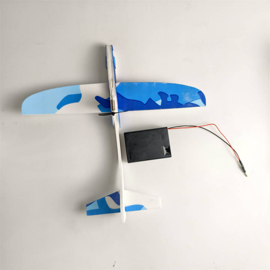 Blue Bi-Plance - Single/Bi-plane Electric Glider Assembly kit Science Education Toys Airplane Model