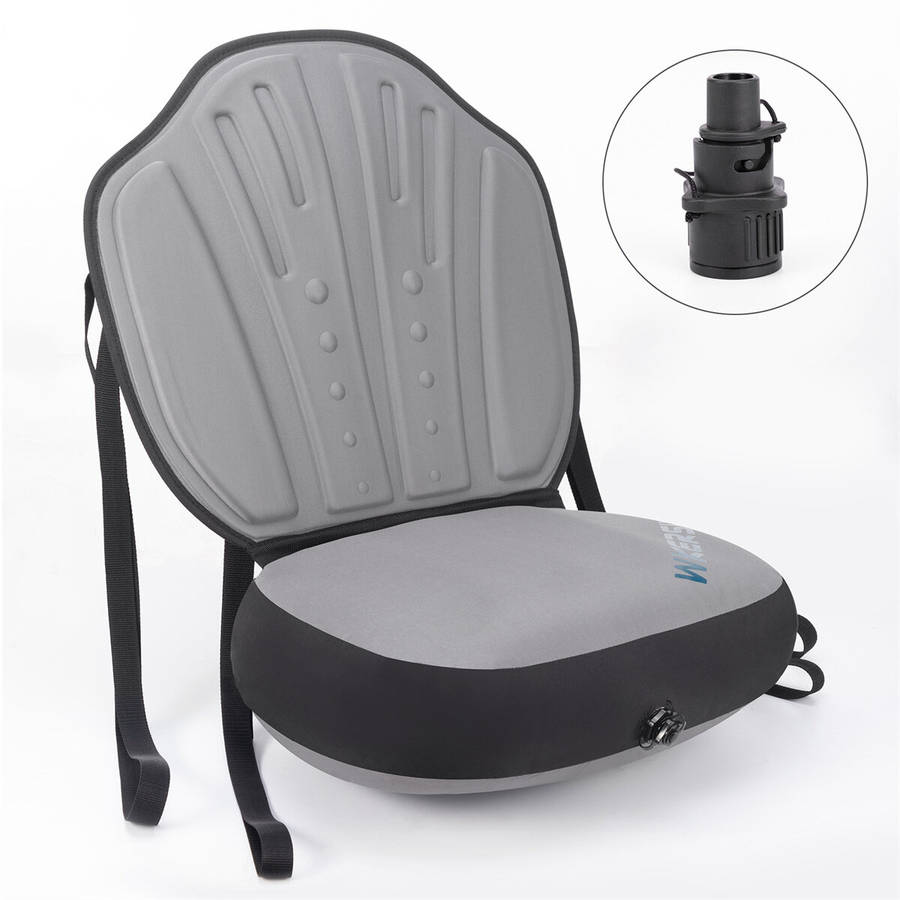 Grey - WKERSIY Detachable Kayak Seat with Back Support Inflatable Paddle Board Adjustable Seat Boat