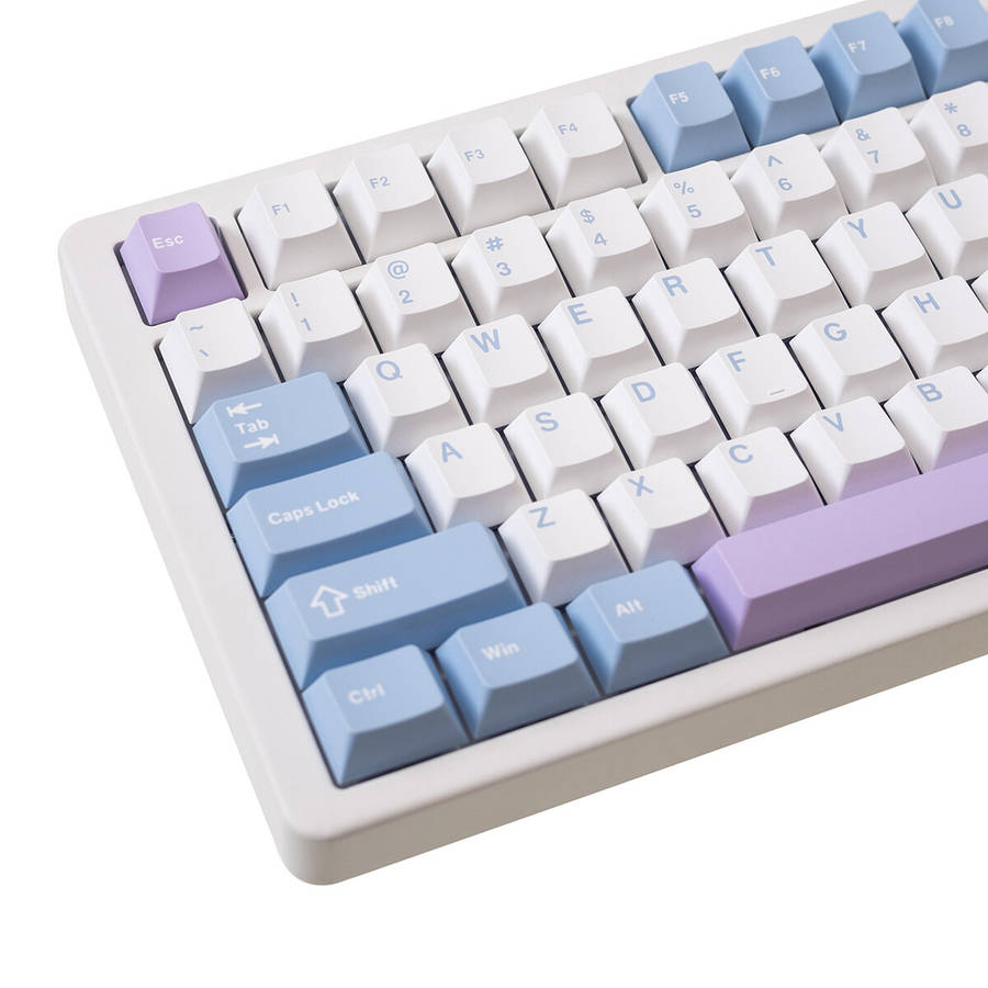 White - Gamakay TK75 PRO 75% CNC Aluminum Alloy Mechanical Keyboard 81 keys Tri-Mode RGB Gasket Moun