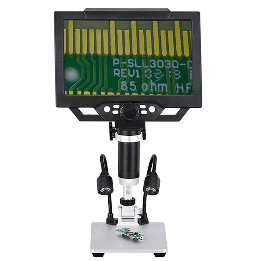 Without Battery - G1600 9 Inches Large Color Screen Digital Microscope HD 12MP Display 1-1600X Conti