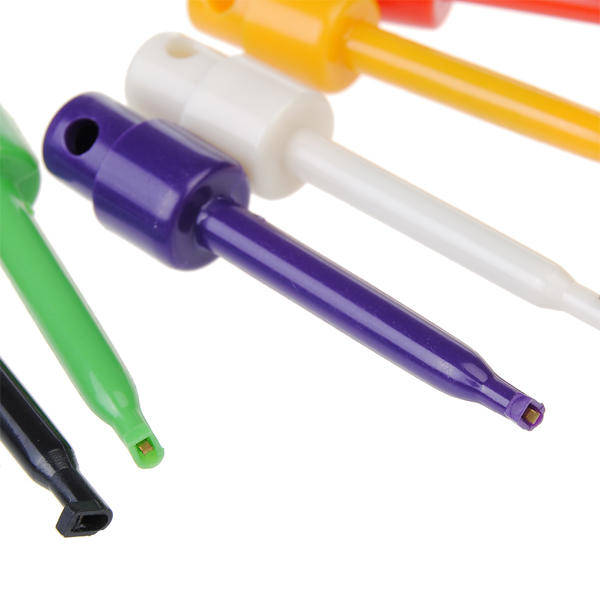 DANIU 6Pcs Multimeter Lead Wire Kit SMD IC Hook Test Clip Probes Cable