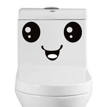 Cute Smiling Face Stickers Bathroom Waterproof Toilet Stickers Closestool Stickers