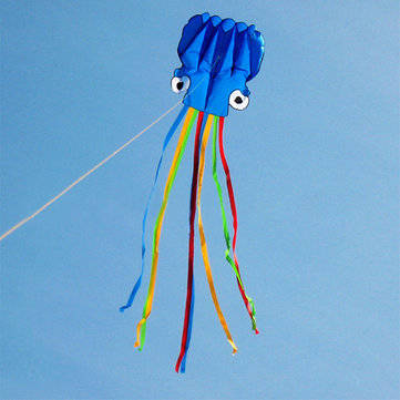 Portable Colorful Octopus Soft Outdoor Sport Flying Kite 5.5m