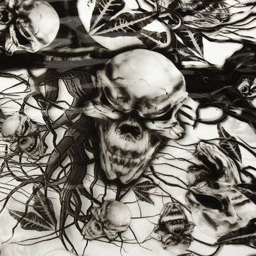 BIKIGHT 50x100CM PVA Hydrographic Film Odorless Water Transfer Printing Film Hydro Dip Skull Style D