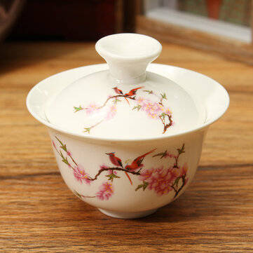 Chinese Kung Fu Ceramic Tea Set Chinese Style Tureen Tea Cup Tea Parts Teapo... (TYPE: PEACHBLOSSOM)
