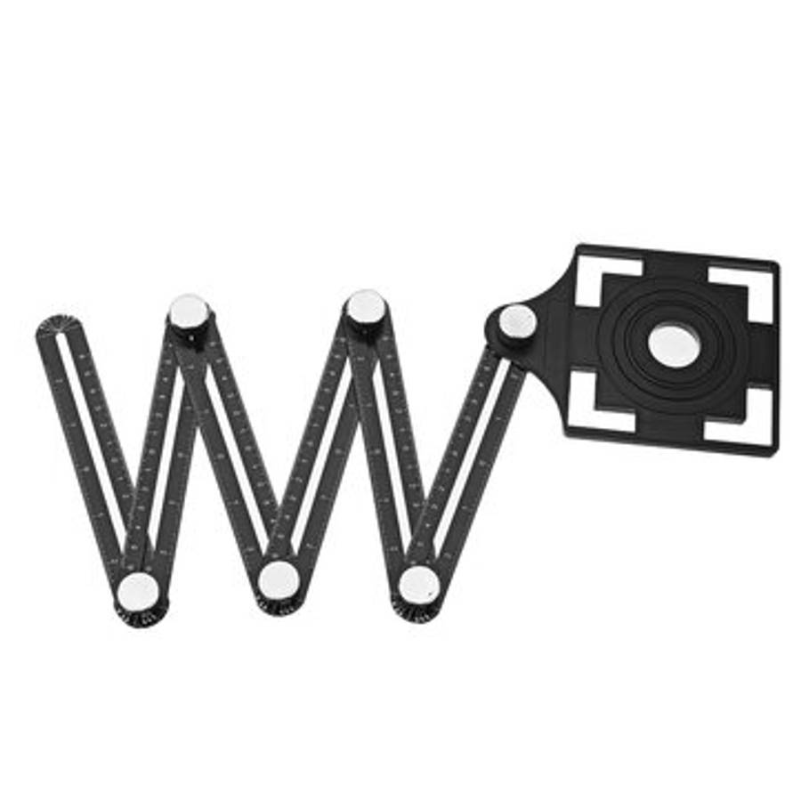 Aluminum Alloy 25/40/45/55/75mm Multi Angle Tool Six Folding Universal Ruler Tile Hole Measure Tool