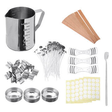 Candle Making Tool DIY Candle Material Stainless Steel Wax Pot Scale Wax Cup Set (TYPE: MIX14)