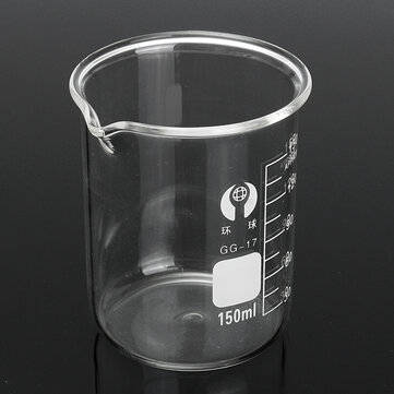 3Pcs 100ml 150ml 250ml Beaker Set Graduated Borosilicate Glass Beaker Volumetric Measuring Lab Glass