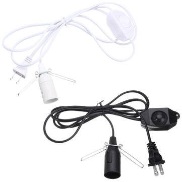 1.8M E12 Lampholder Bulb Adapter US Plug with Dimmer Cable Cord Switch for Himala... (COLOR.: WHITE)