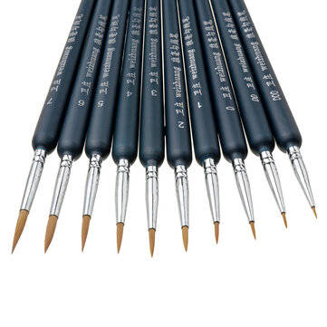 10pcs Hook Line Pen Set Watercolor Brush Painting Set Fine Detail Art Brush Painting Stationery Scho