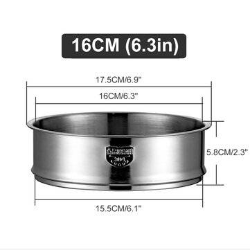 Stainless Steel Steamer Cookware Kitchen Cooking Pot Steam Cooker 16/18CM  (SIZE: 16CM)