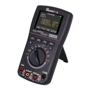 MUSTOOL MT8208 Intelligent Graphical Digital Oscilloscope Multimeter 2 in 1 With 2.4 Inches Color Sc