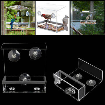 Transparent Waterproof Hanging Bird Feeder Outdoor Balcony Outdoor for Feeding Tool