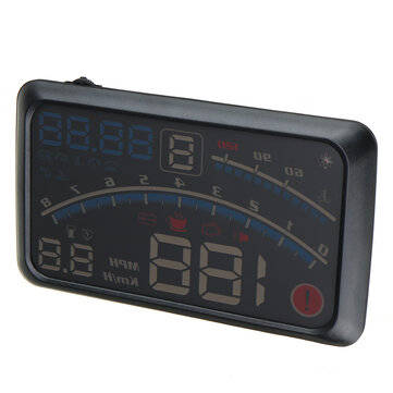 5.5 Inch Car HUD Head Up Display Windshield Projector OBD2 EUOBD Speed RPM Water Temperature Voice A