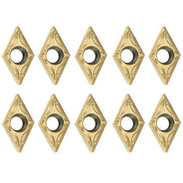 10Pcs DCMT070204 US735 DCMT21.51 Carbide Inserts for Lathe Turning Tool