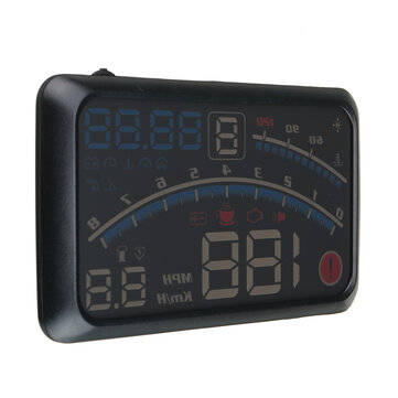 5.5 Inch Car HUD Head Up Display Windshield Projector OBD2 EUOBD Speed RPM Water Temperature Voice A