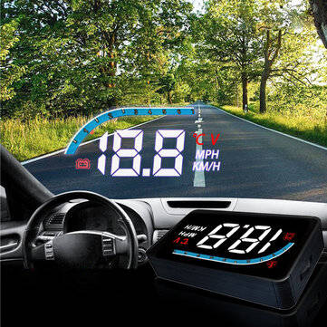 L1 Head-up Display Digital Display HUD Speed Water Temperature Voltage OBD + Alarm Monitor For Vehic