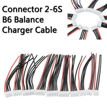 10pcs JST-XH Connector 2-6S Imax B6 Balance Charging Cable Wire Adapter Plug 10cm