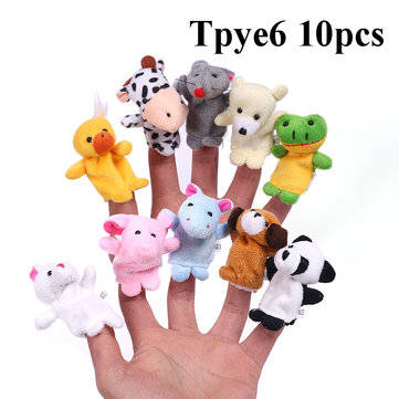 Christmas 7 Types Family Finger Puppets Set Soft Cloth Doll For Kids Childrens Gift Pl... (no.: 006)