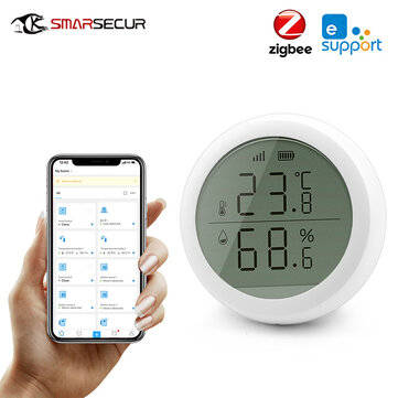 Smarsecur Zigbee Temperature and Humidity Sensor Smart Home EWelink Temperature and Humidity Sensor