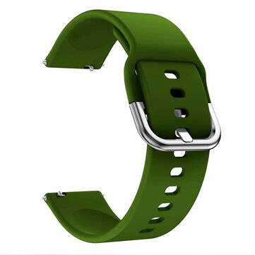 Bakeey 20mm Silicone Watch Strap Watch Band Silicone Strap For Mibro Air Bw-hl... (color: Armygreen)