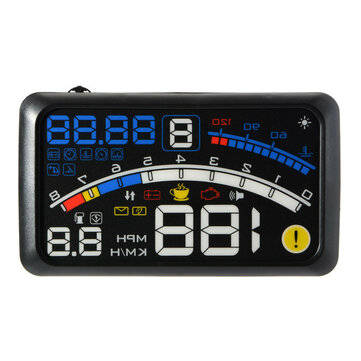 5.5 Inch Car HUD Head Up Display Windshield Projector OBD2 EUOBD Speed RPM Water Temperature Voice A