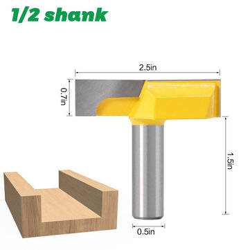 12mm or 8mm or 1/2 Inch Shank Bottom Cleaning Router Bit Straight ... (SHANK DIAMETER: 1/2INCHSHANK)
