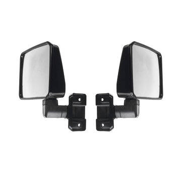 Black Car Door Mirror Heads Rear For Toyota Landcruiser 70 75 78 Series 1985-2013