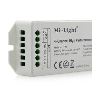 Mi Light DC12V-24V PA4 4-Channels RGB RGBW LED Amplifier Controller for LED Strips