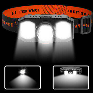 XANES XPE+COB Bike Headlamp 3 Modes Adjustable USB Rechargeable LED Work Light Waterproof Cycling