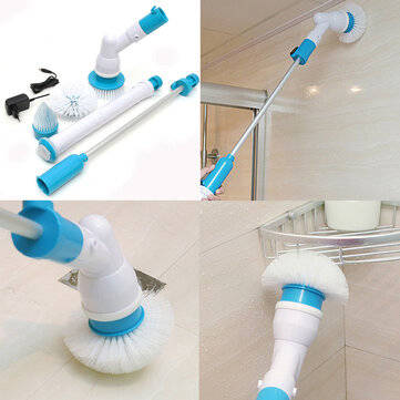 Rechargeable Bathtub Tiles Power Floor Cleaner Brush Cordless Handle Telescopic Cleaning Mops Tools
