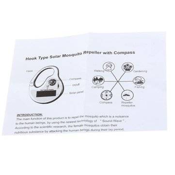 Solar Charging Portable Ultrasonic Compass Mosquito Repellent Electronic Mosquito Dispeller